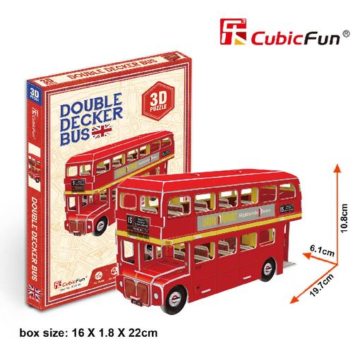 Cubicfun Puzzle Double Decker Bus S3018 slika 1