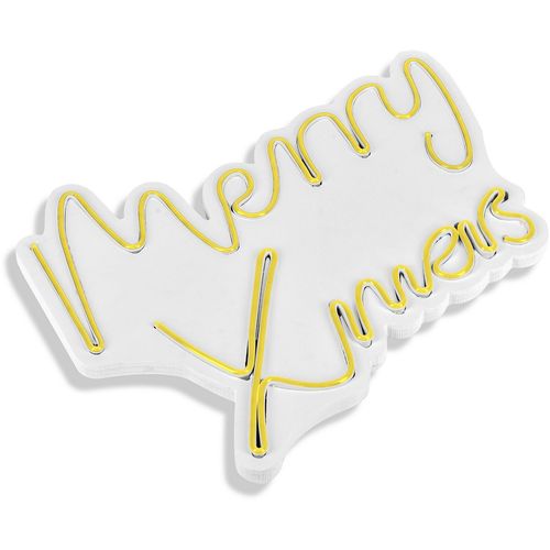 Wallity Ukrasna plastična LED rasvjeta, Merry Christmas - Yellow slika 14