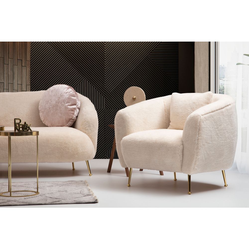 Istiridye - Bež Wing Chair slika 1