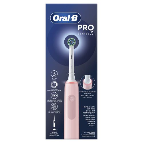 Oral-B električna četkica PRO SERIES 3 CROSS ACTION PINK slika 3