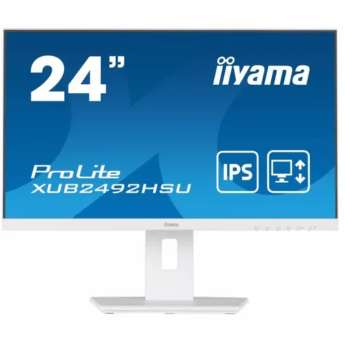 Iiyama XUB2492HSU-W5 Monitor 24" 1920x1080/Full HD IPS/75Hz/4ms/HDMI/VGA/DP/USB/Zvučnici/beli slika 1