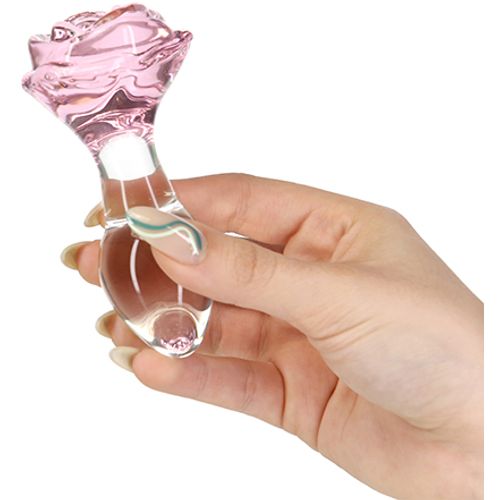 Pillow Talk - Rosy Luxurious Glass Anal Plug with Bonus Bullet slika 4