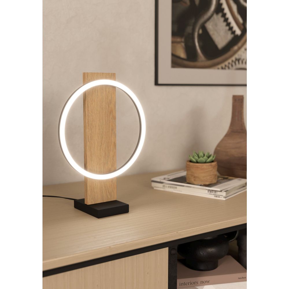 Eglo Boyal stolna/1, led, 12w, 1700lm, crna/bijela/smeđa/drvo  slika 2