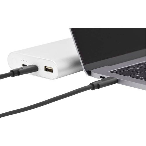 ednet USB 3.1 (Gen 2) Priključni kabel [1x Muški konektor USB-C™ - 1x Muški konektor USB-C™] 1 m Crna dvostruko zaštićen slika 3