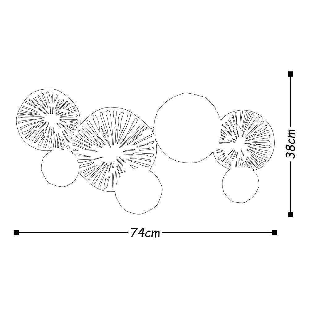 Decorative metal wall accessory Metal Art, colour: multicolor slika 3
