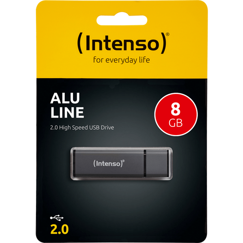 (Intenso) USB Flash drive 8GB Hi-Speed USB 2.0, ALU Line - USB2.0-8GB/Alu-a slika 1