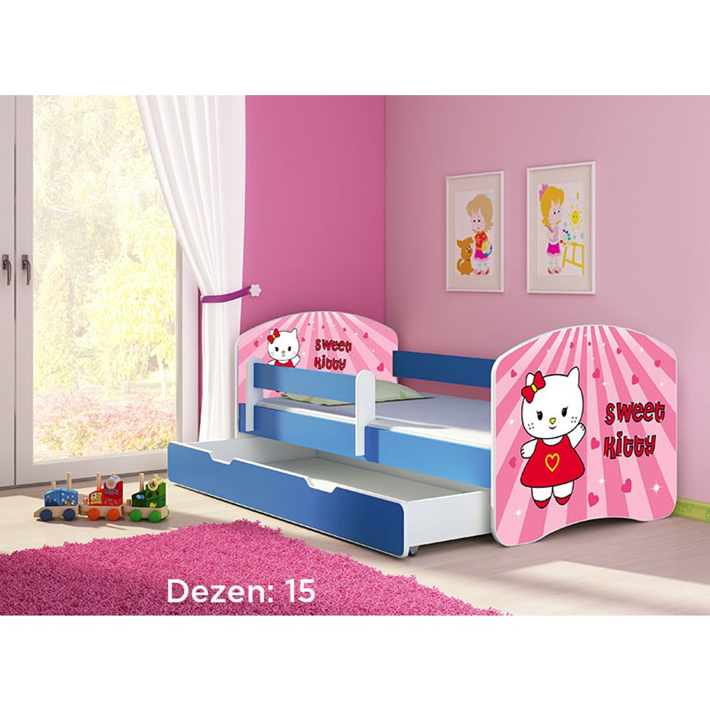 ACMA Dječiji krevet Acma II sa ladicom Blue - 160x80cm - Dezen 15 slika 2