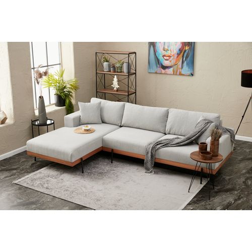 Atelier Del Sofa Kutna garnitura, Sivo, Liva Left - Grey slika 2