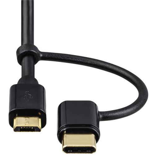 HAMA USB kabl Micro USB na USB Tip C (Crni) slika 3