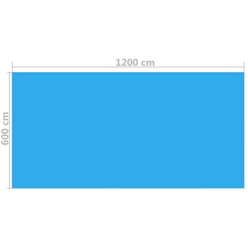 Pravokutni pokrivač za bazen 1200 x 600 cm PE plavi slika 20