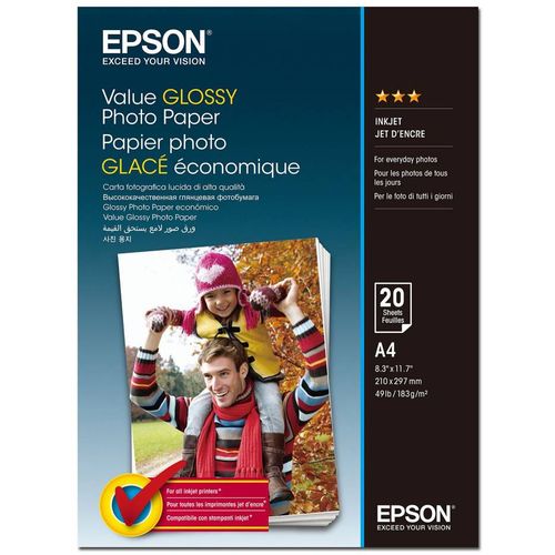 PAPIR EPSON S400037 VALUE GLOSSY PHOTO PAPER 10x15 183G 20L slika 1