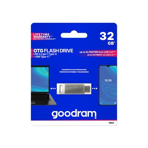 Memorija USB GoodDrive ODA3 3.2 32GB, USB-C, USB-A slika 1