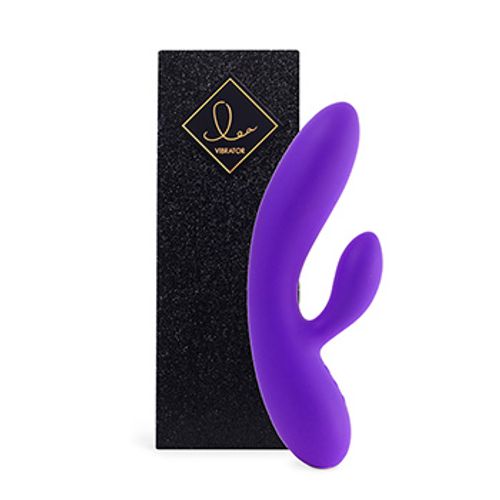 Rabbit vibrator FeelzToys - Lea, ljubičasti (svjetlucavi) slika 1