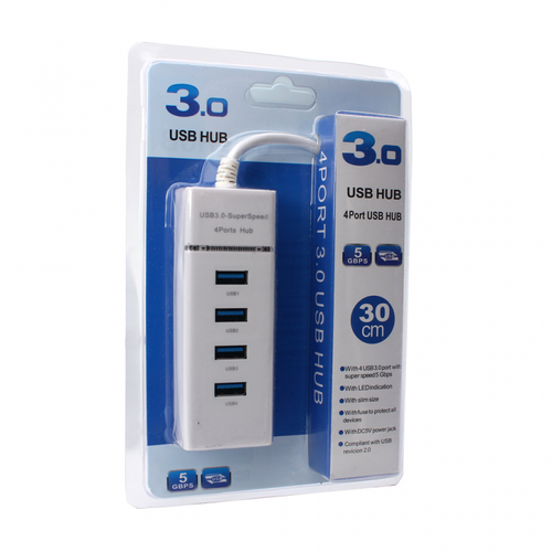 USB 3.0 HUB 4 porta JWD-U36 beli slika 1