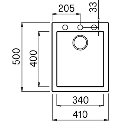 Sudoper SHR Quadra 100 Bianco slika 2