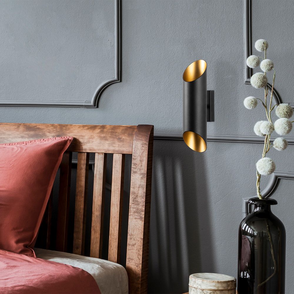 Elegantna Zidna Lampa Cut - 11810 u Crno-Zlatnoj Boji slika 1