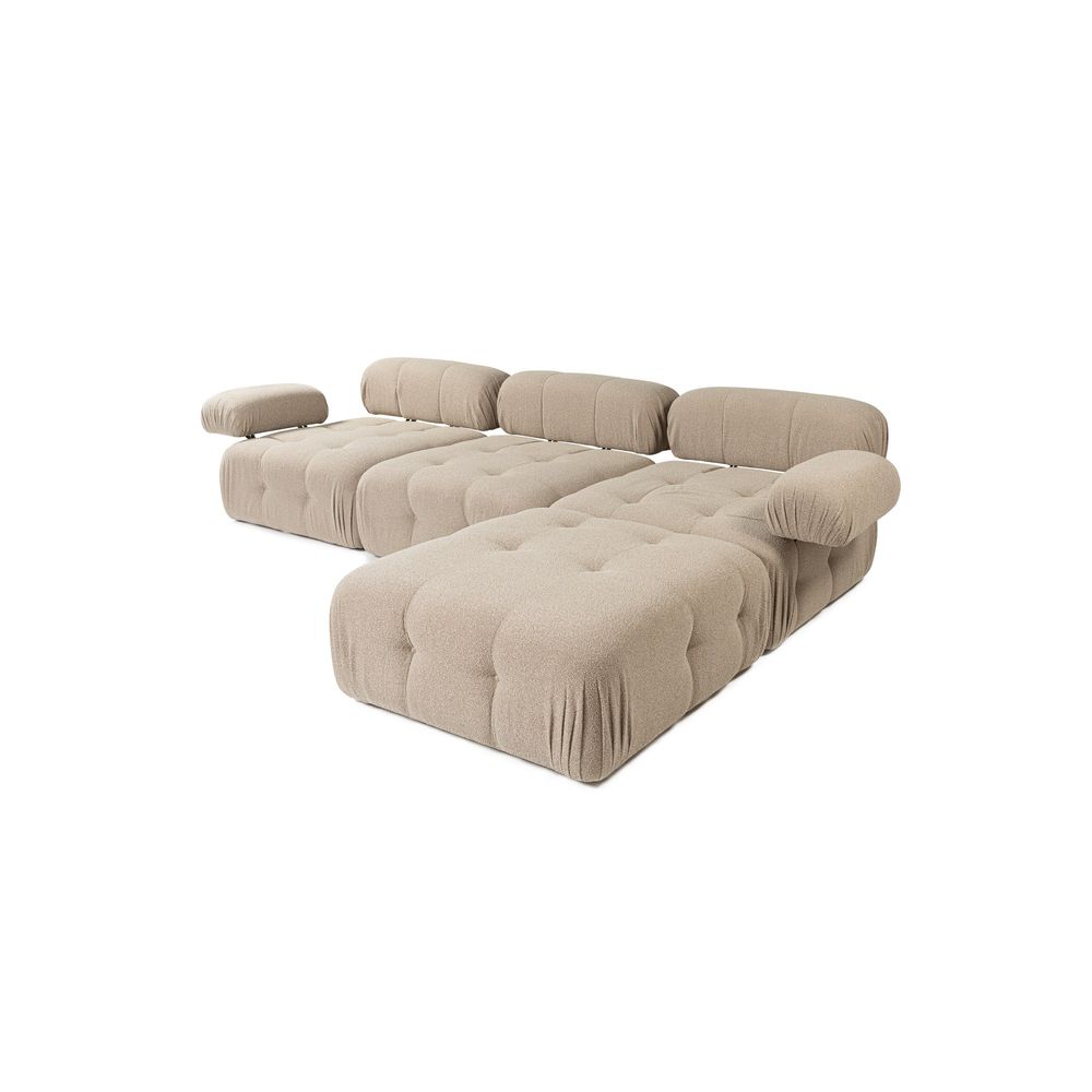 Doblo Troosjed s Pouffom (L1-O1-1R-Pouffe) - Breskva Kutna Sofa slika 8