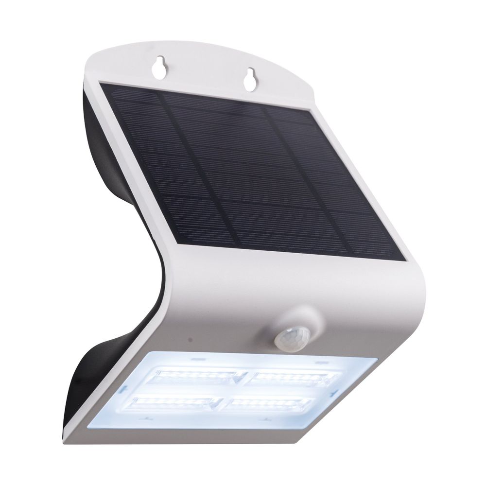 Eglo Lamozzo vanjska zidna/1, led solarna, na baterije, 3,2w, 440lm, ip44, senzor, plastika/bijela  slika 1