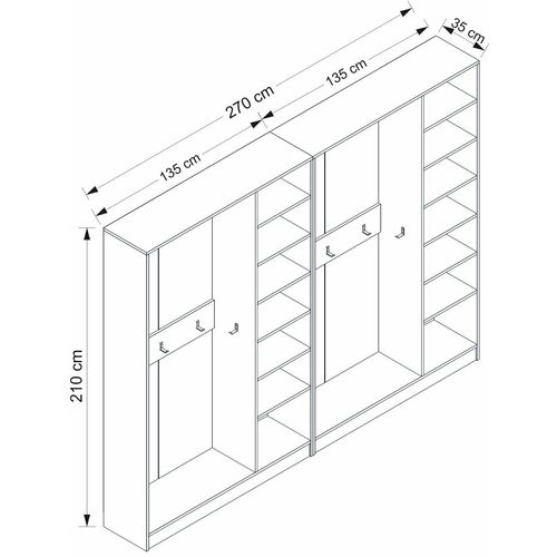 Noah - 8280 Walnut Hall Stand slika 8