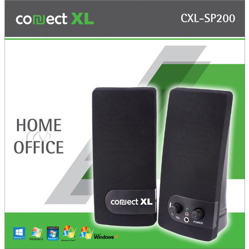 Connect XL Zvučnik, set,  2.0, USB 5V, crna boja - CXL-SP200 slika 1