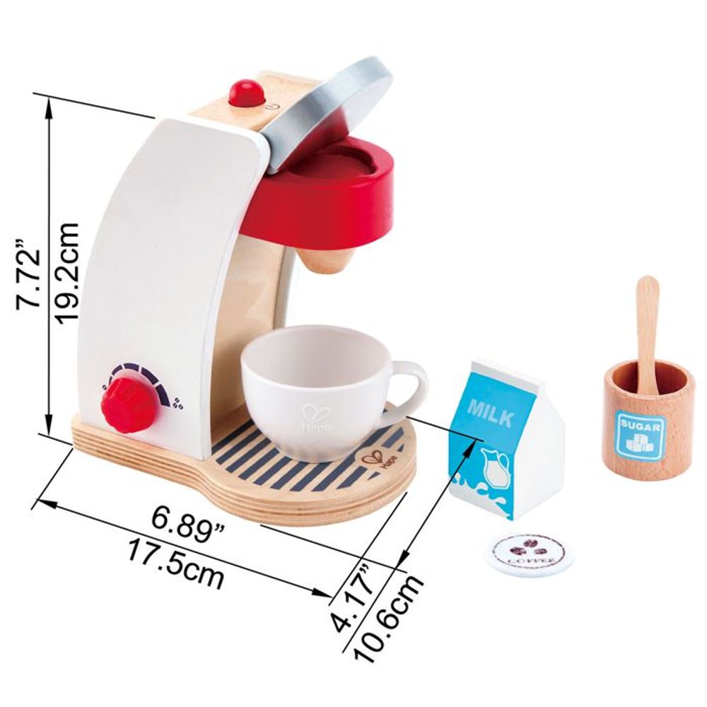 Hape Drveni aparat za kafu My Coffee Machine E3146A  slika 4