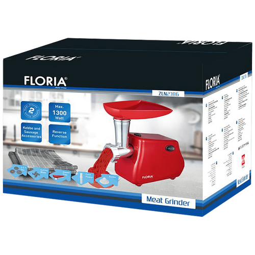 Floria ZLN2386/BK mašina za mljevenje mesa, snaga 1300 W, crna slika 2