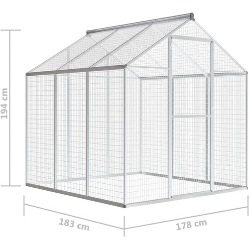 Vanjski kavez za ptice od aluminija 183 x 178 x 194 cm slika 19