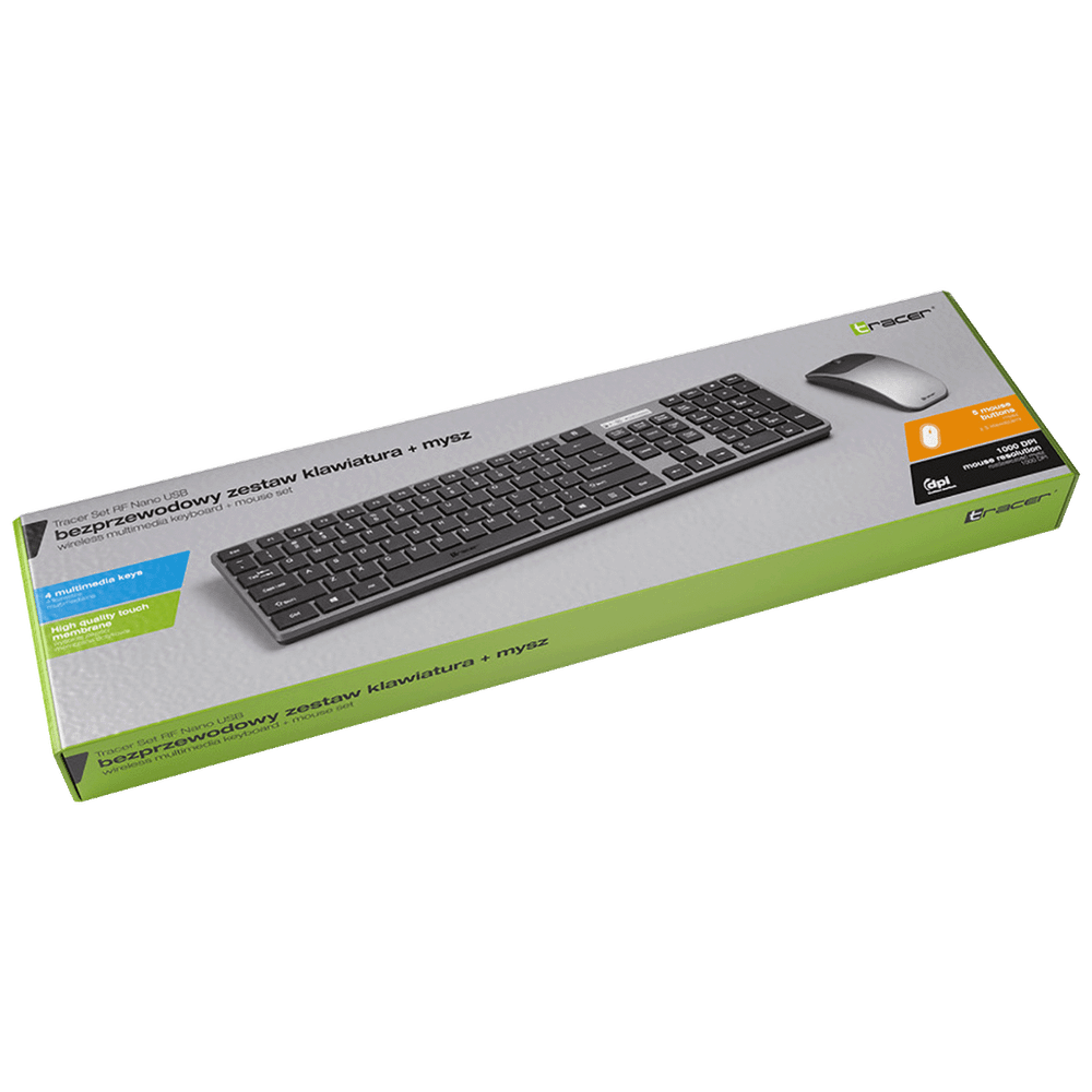 Tracer Tastatura + miš, bežični set, nano prijemnik - SET RF NANO USB slika 6
