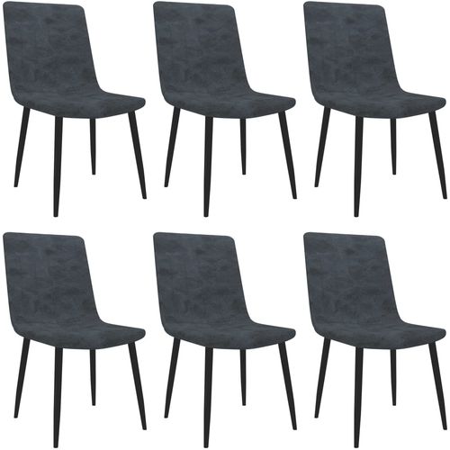 Blagovaonske stolice od umjetne kože 6 kom crne slika 8