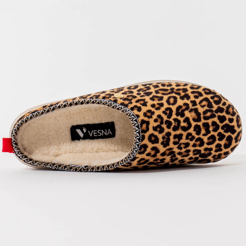 Vesna Kućne papuče za žene Husky, Leopard slika 3