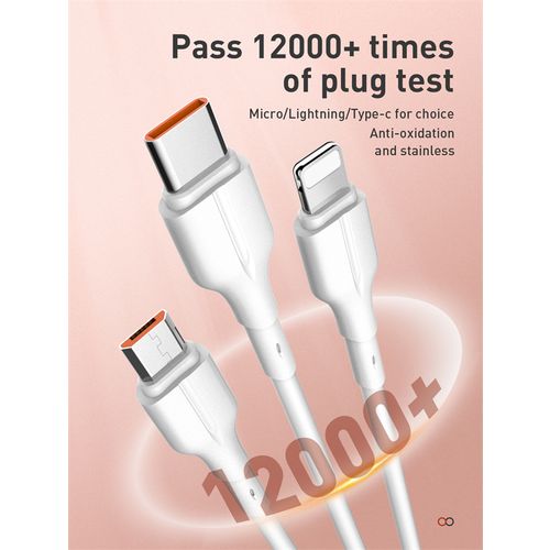 LDNIO CHARGING DATA CABLE (A-M) 25W 1M MICRO WHITE LS841_M slika 1