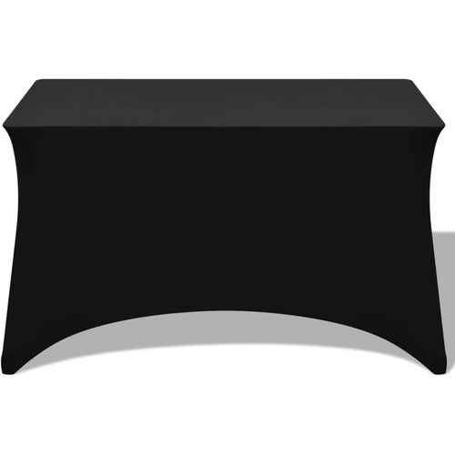Rastezljiva Navlaka za Stol 2 kom 120x60,5x74 cm Crna slika 22