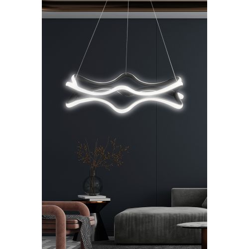 Jades Black - White Light Black Chandelier slika 2