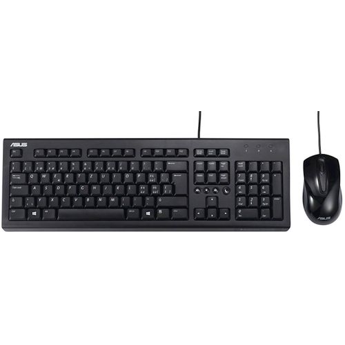 Tastatura i miš ASUS U2000, žični komplet, crna slika 1