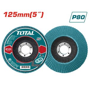 TOTAL Lamelni brusni disk 125mm za metal,P80,zirconium TAC641253