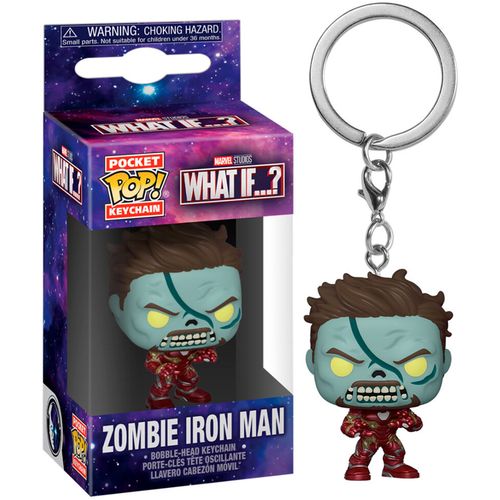 Pocket POP Keychain Marvel What If Zombie Iron Man slika 1