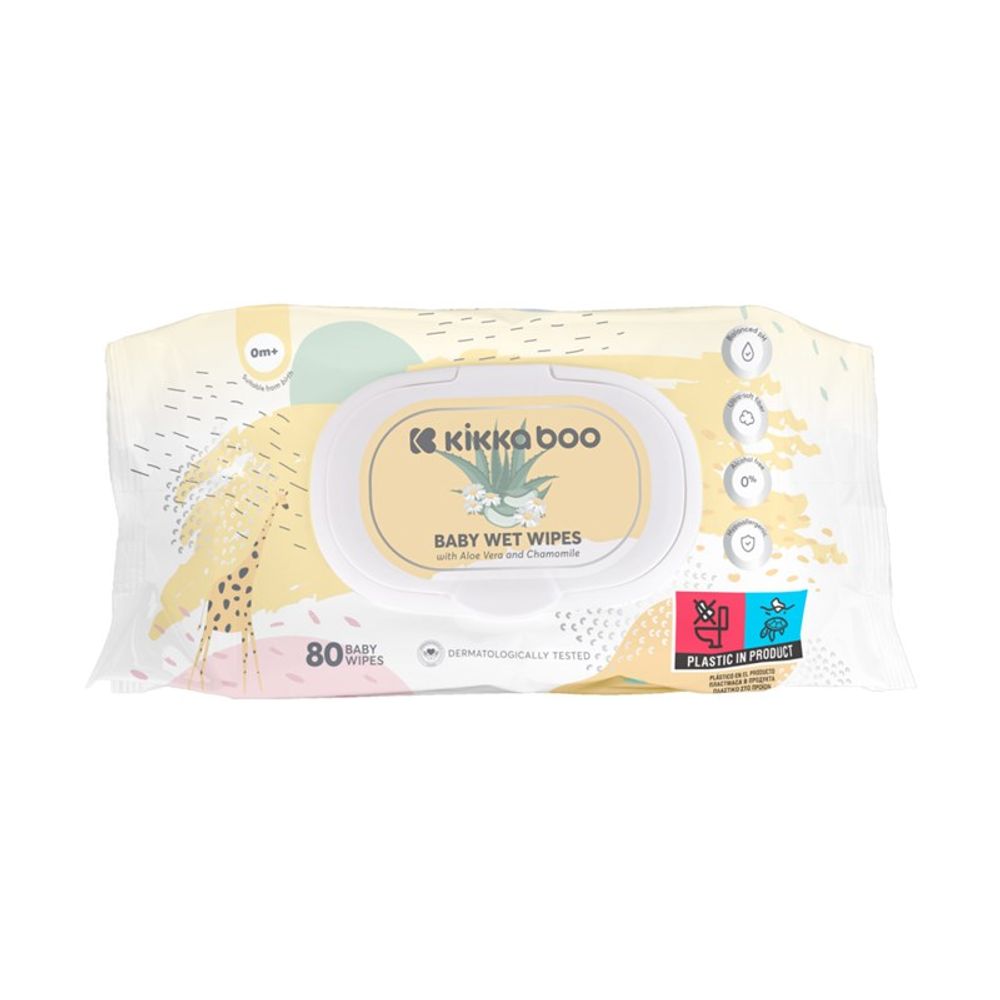 Kikka Boo Dječije vlažne maramice Aloa Vera & Chamomile, 80kom slika 1