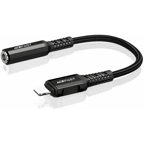 ACEFAST audio kabel za iPhone Lightning 8-pinski - Jack 3,5 mm (ženski) MFi aluminijska legura C1-05 18 cm crna slika 1