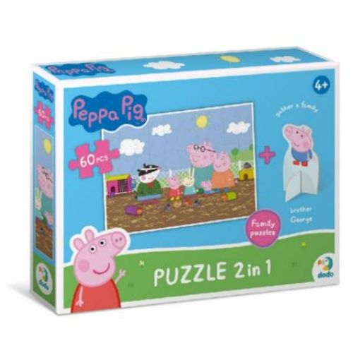 DODO Puzzle Peppa Prase sa Figurom, DRUGARI slika 1