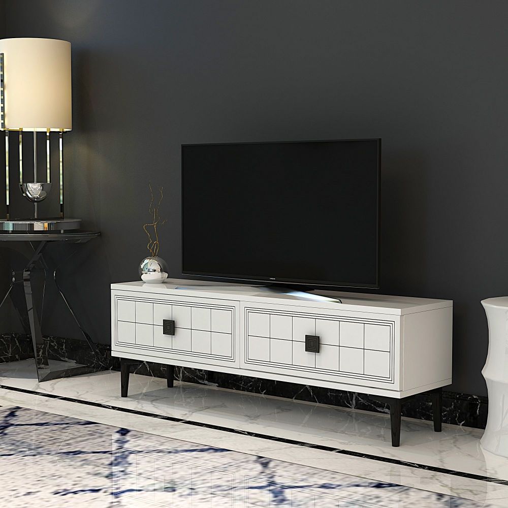 TV Stalak Yuka 120 u Bijeloj Boji slika 2