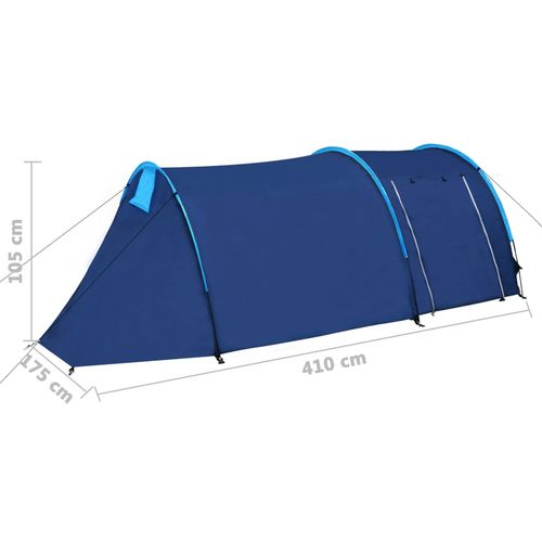 Šator za kampiranje za 4 osobe tamna plava/svjetla plava slika 52