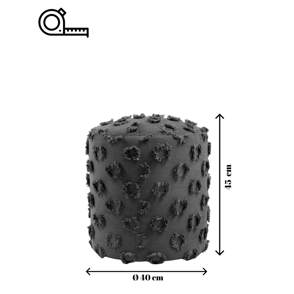 Tuffet Astrid - Antracitna boja slika 8