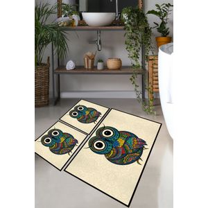 Flyer Multicolor Bathmat Set (3 Pieces)