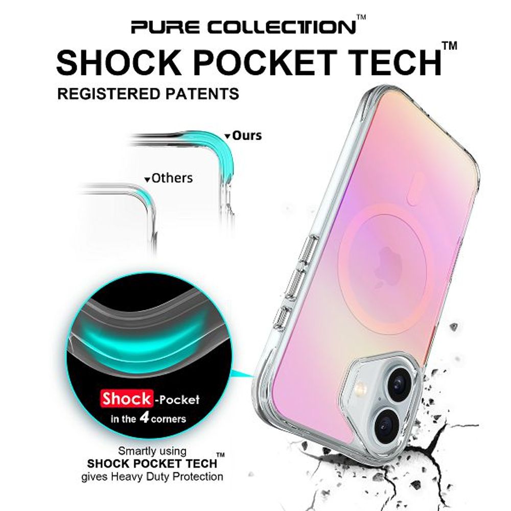 MM TPU IPHONE 17 - DROP-PROOF PURE SPLENDOUR MAGSAFE pink slika 3