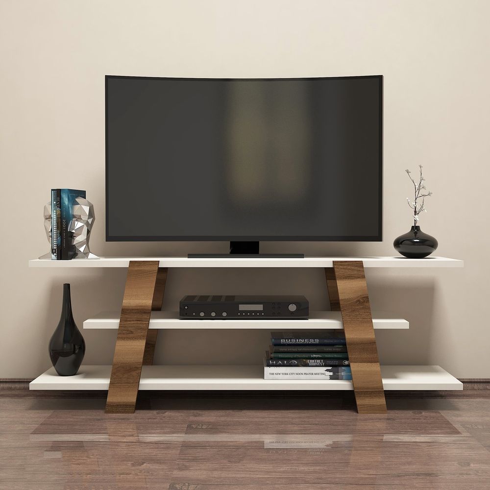 TV Stalak Flower - Orah, Krem Orah slika 2