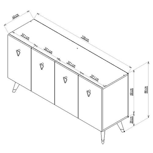 Bare - White, Gold WhiteGold Console slika 8