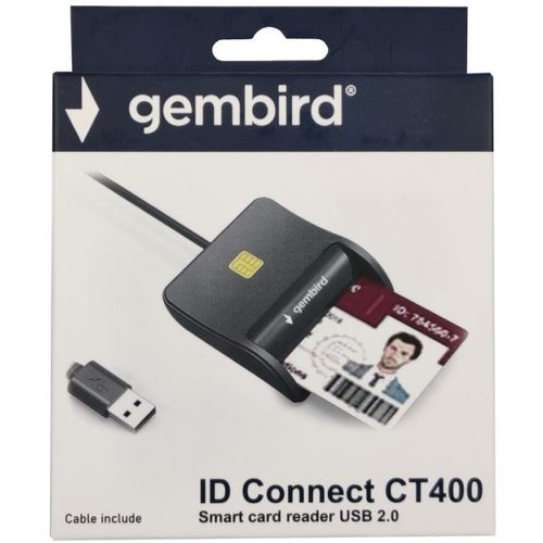 CRDR-CT400 ** Gembird Smart card reader USB 2.0 Citac za licne karte, saobracajne, bankarske (599) slika 1