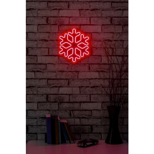 Wallity Ukrasna plastična LED rasvjeta, Snowflake - Red slika 11