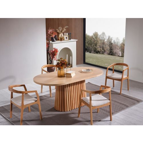 Atlantis - Natural Natural Dining Table & Chairs Set (4 Pieces) slika 3