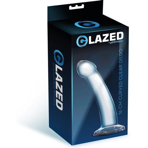 Glazed zakrivljeni prozirni dildo 16cm ili 18cm slika 10